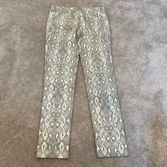 J McLaughlin Women's Snakeskin Skinny Jean Cream and Grey Size‎ 8 - Picture 10 of 12